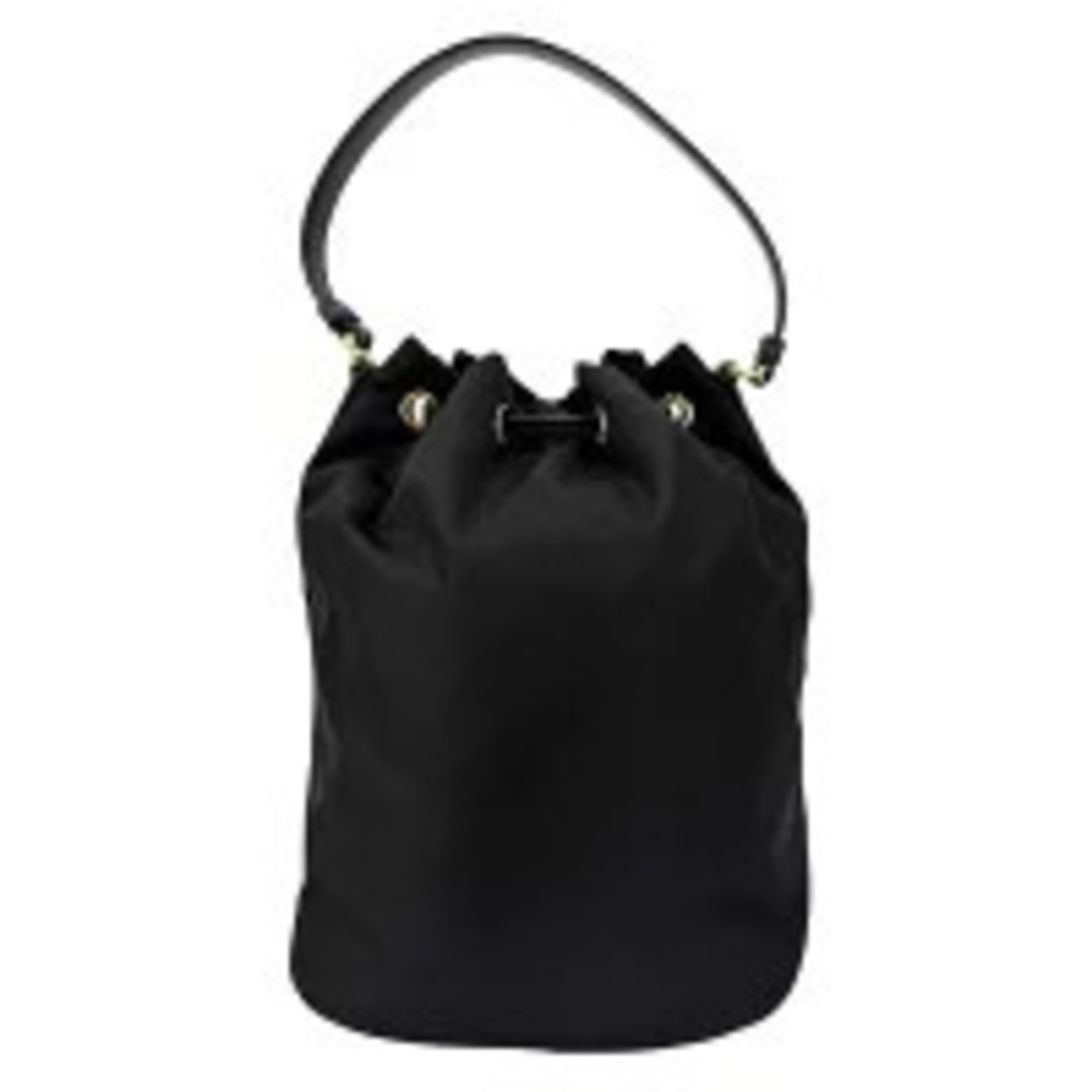 Prada drawstring bucket handbag Duet crossbody bag leather black shoulder